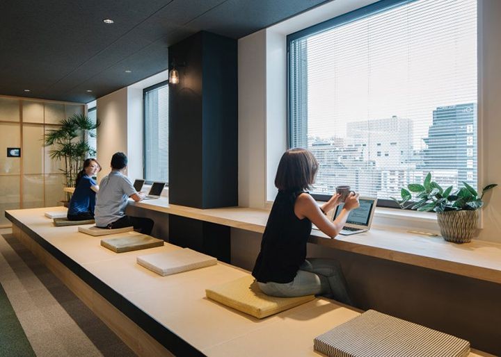 Thiết kế văn phòng kiểu Nhật mang cả thiện nhiên vào phòng