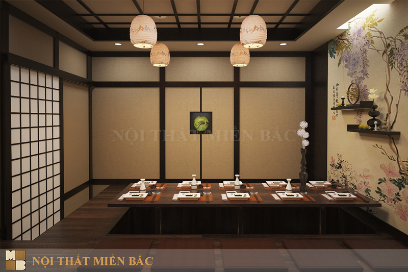 Không gian riêng tư, ấm cúng trong thiết kế nhà hàng phong cách Nhật
