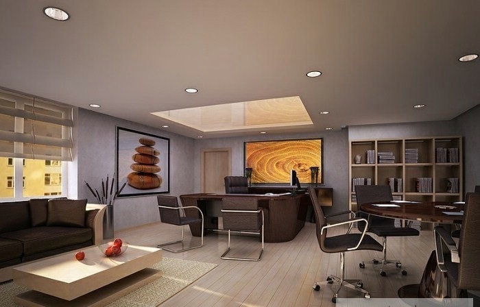 Thiết kế nội thất văn phòng giám đốc đẹp phong cách Nhật Bản