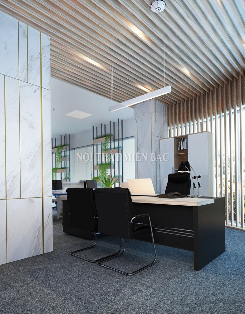 Thiết kế văn phòng mở hiện đại tầng 3 - CEO Tower - không gian phòng Trưởng phòng 2