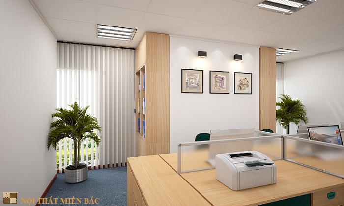 Thiết kế nội thất văn phòng đẹp và hiện đại công ty Vinacademy - phòng hành chính1