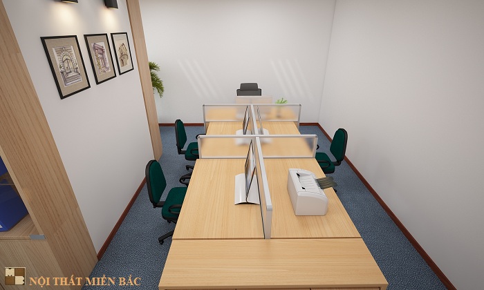 Thiết kế nội thất văn phòng đẹp và hiện đại công ty Vinacademy - phòng hành chính2