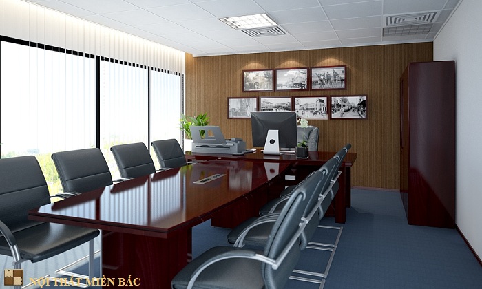 Thiết kế nội thất văn phòng đẹp và hiện đại công ty Vinacademy - phòng tổng giám đốc2