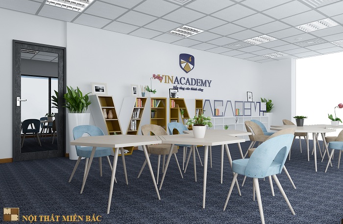Thiết kế nội thất văn phòng đẹp và hiện đại công ty Vinacademy - phòng pantry1