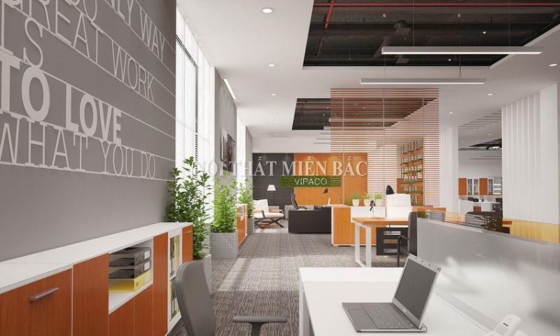 Thiết kế nội thất văn phòng hiện đại phong cách mở - không gian làm việc chuyên nghiệp - view3
