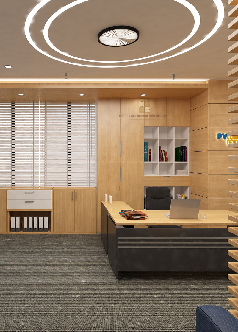 Thiết kế nội thất phòng làm việc thư ký PVCombank - H4