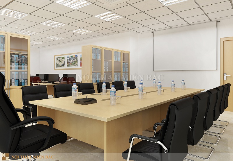 Thiết kế văn phòng trọn gói với phòng họp hiện đại