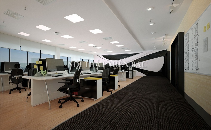 Mẫu thiết kế nội thất văn phòng đẹp chuyên nghiệp cho không gian làm việc của nhân viên