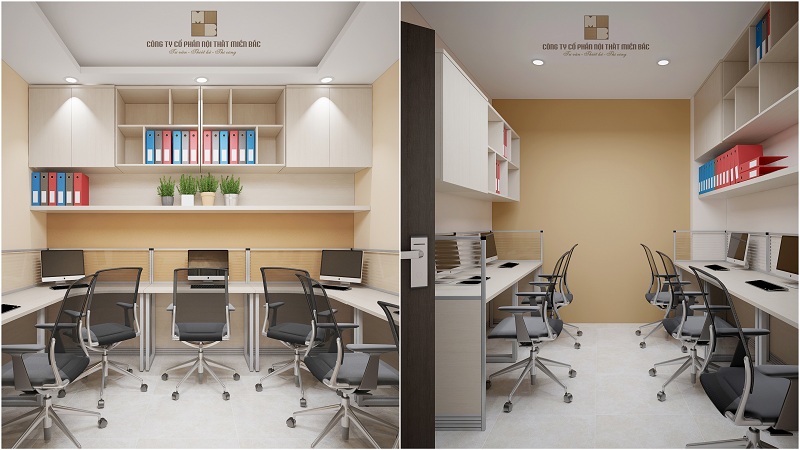 Thiết kế nội thất văn phòng làm việc hiện đại, chuyên nghiệp, tập trung - H3