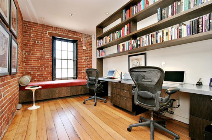 Thiết kế văn phòng làm việc tại nhà tiện nghi với nội thất được bố trí, sắp xếp khoa học