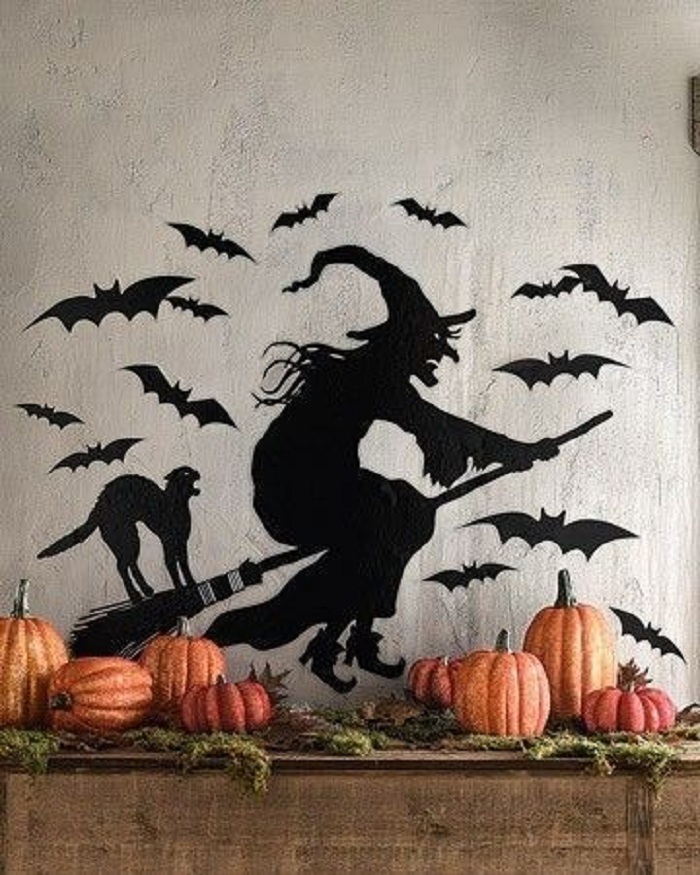 In decal dán tường trang trí halloween