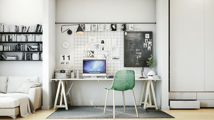 Các phụ kiện trang trí khiến cho thiết kế văn phòng làm việc tại nhà thêm đẹp và ấn tượng hơn rất nhiều