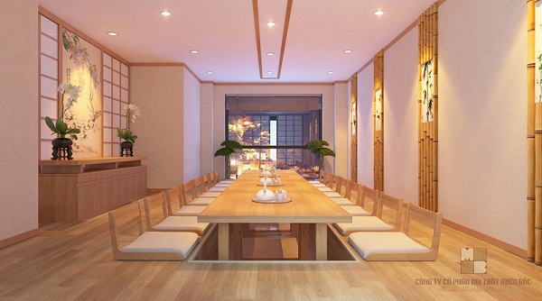 Thiết kế nội thất nhà hàng kiểu Nhật Haru sang trọng (Phần2)