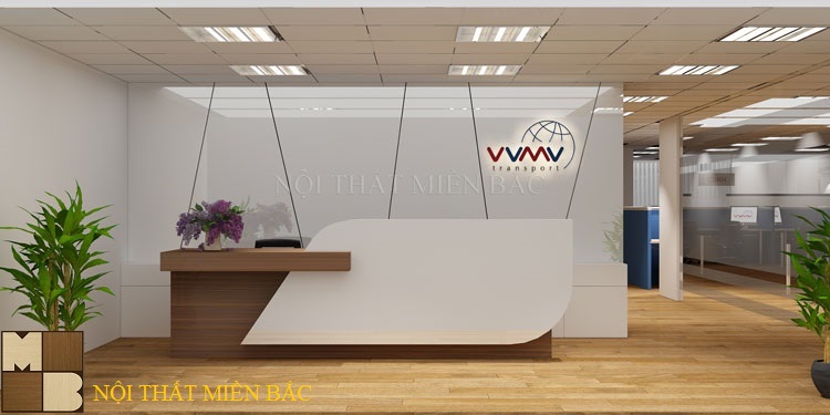 Thiết kế văn phòng chuyên nghiệp Công ty CP VVMV - quầy lễ tân1