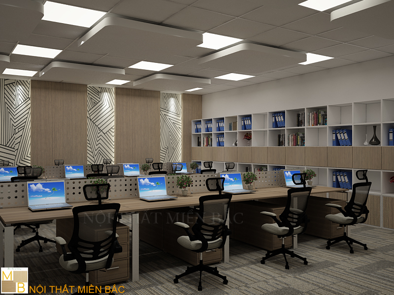 Thiết kế phòng làm việc hiện đại - Bố trí ánh sáng hợp lý tạo ra môi trường làm việc thoải mái  
