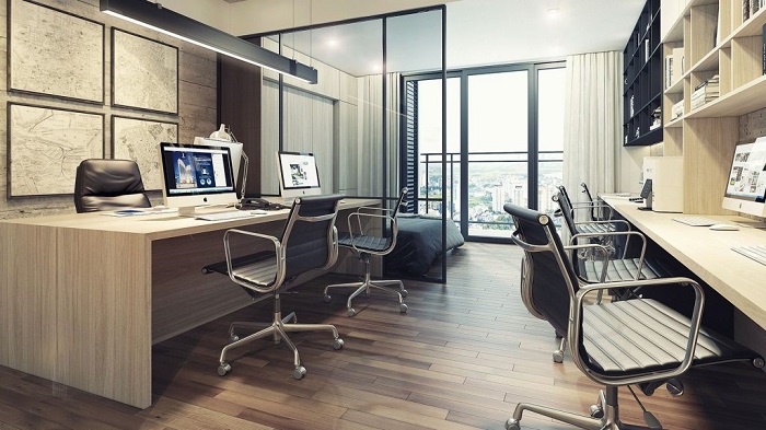 Mẫu căn hộ Officetel đẹp hiện đại và tiện nghi nhất 2019 - H6
