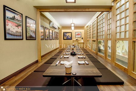 Thi công dự án thiết kế nội thất nhà hàng Nhật Bản Hashiya