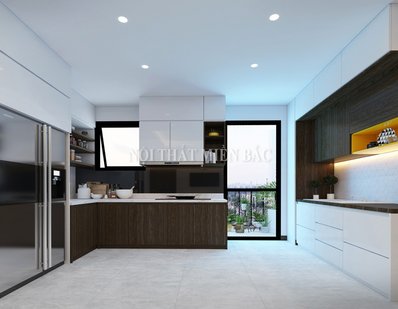 Thiết kế nội thất căn hộ chung cư không gian bếp