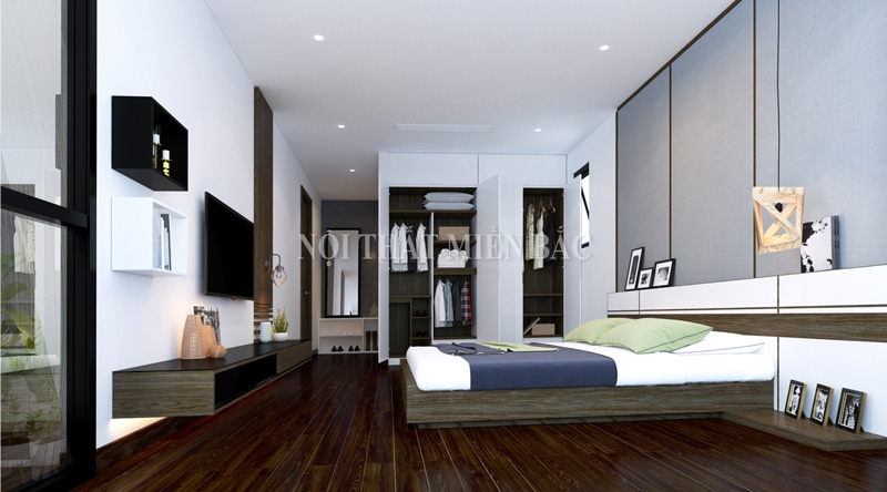 Thiết kế nội thất căn hộ chung cư phòng ngủ Master - 1