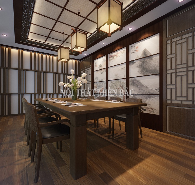 Thiết kế nội thất không gian VIP nhà hàng ẩm thực Hàn Quốc cao cấp - view1