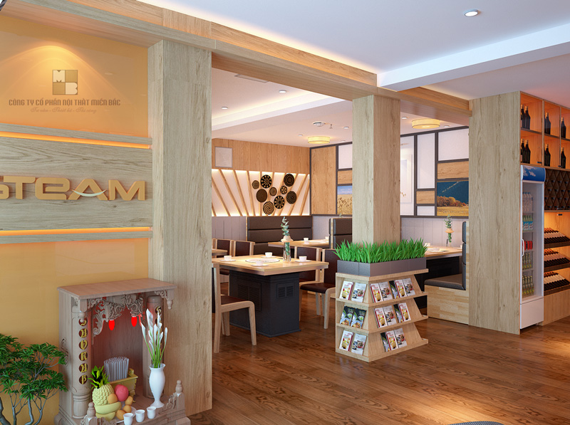 Thiết kế nội thất nhà hàng Isteam sang trọng (Phần 1) - H2