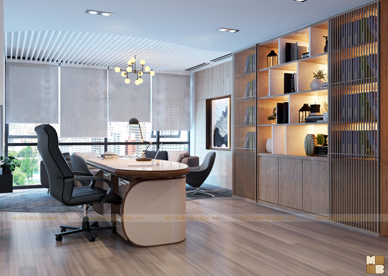 Thiết kế nội thất phòng giám đốc cao cấp công ty Bình Minh - H2