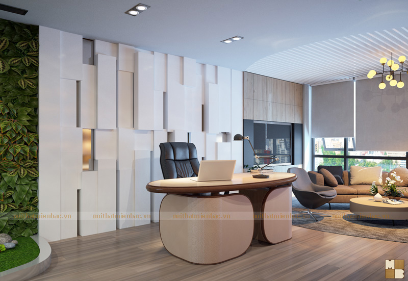 Thiết kế nội thất phòng giám đốc cao cấp công ty Bình Minh - H3