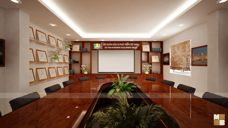 Thiết kế nội thất phòng họp Tập đoàn Đầu tư Phát triển Việt Nam đủ tiện nghi