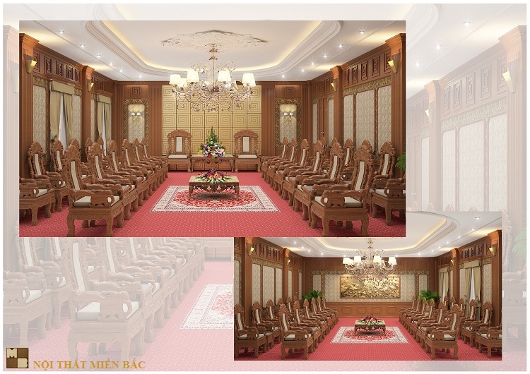 Thiết kế nội thất phòng khánh tiết sang trọng tại Tuyên Quang