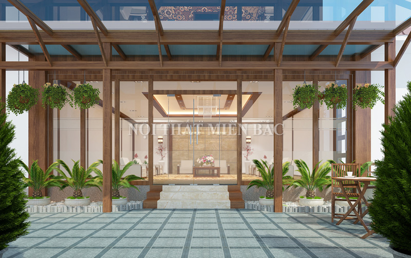 Thiết kế nội thất phòng khánh tiết sang trọng theo phong cách nhà vườn Châu Á - H3