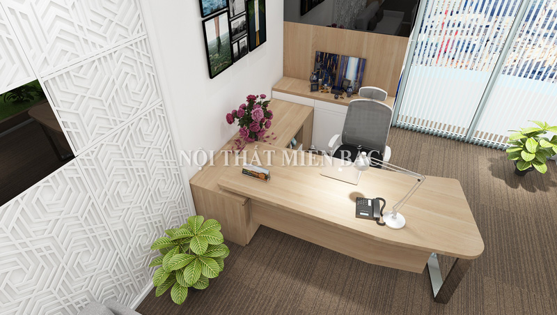Thiết kế nội thất phòng Phó giám đốc ECOBA phong cách mở hiện đại - view4