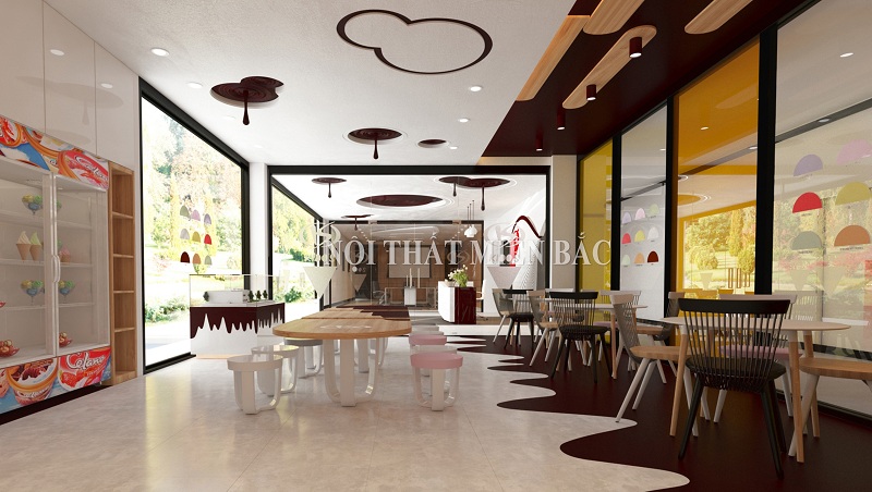 Thiết kế nội thất phòng trưng bày công ty kem KIDO’S - H2