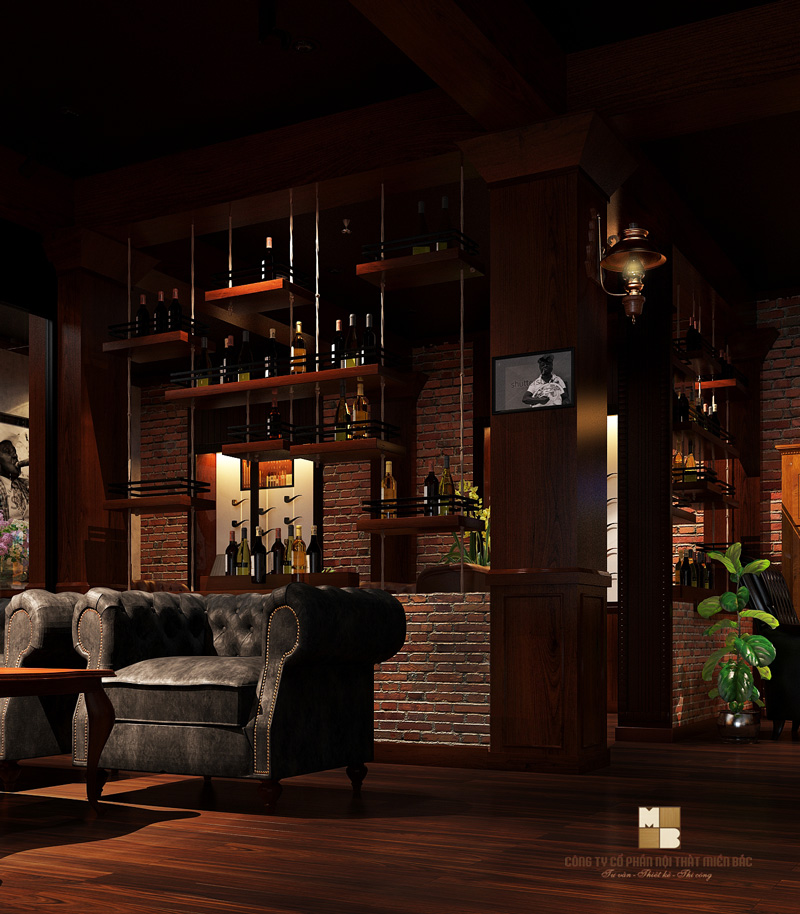 Thiết kế nội thất showroom Cigar sử dụng nội thất linh hoạt