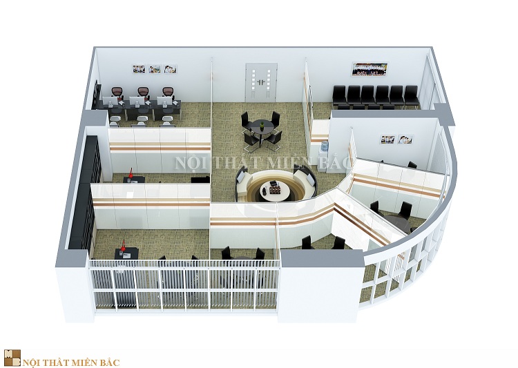 Thiết kế nội văn phòng VPMB02 - tổng quan không gian nội thất