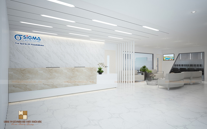 Hệ thống thiết kế nội thất văn phòng cao cấp công ty Sigma - H1