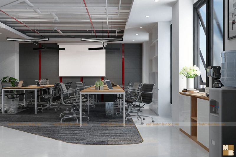 Thiết kế nội thất văn phòng làm việc không gian mở thoải mái