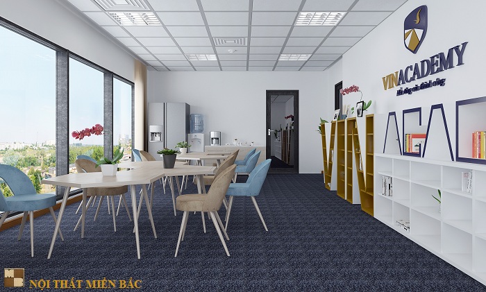 Thiết kế nội thất văn phòng đẹp và hiện đại công ty Vinacademy - phòng pantry2