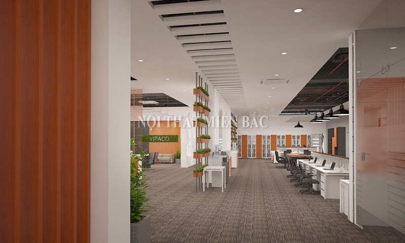 Thiết kế nội thất văn phòng hiện đại phong cách mở - không gian làm việc chuyên nghiệp - view5