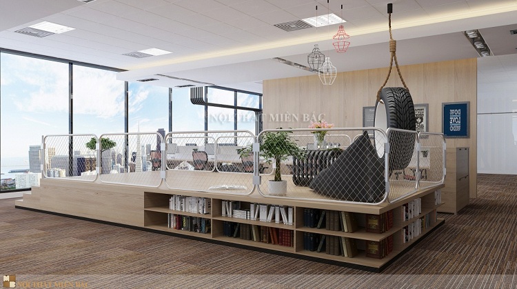Ý tưởng thiết kế nội thất văn phòng hiện đại với vật liệu tái chế độc đáo - H1