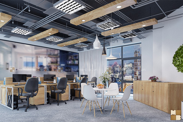 Thiết kế nội thất văn phòng làm việc hiện đại công ty ECOBA