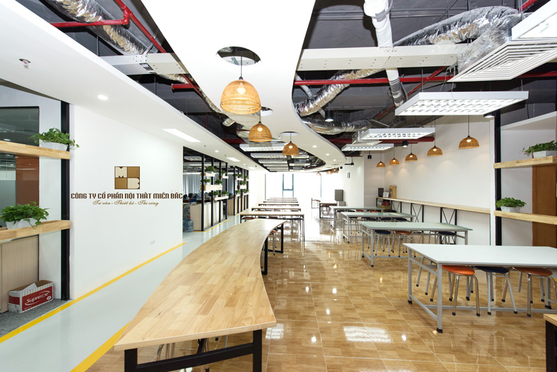 Thiết kế thi công nội thất văn phòng làm việc cao cấp ECOBA - không gian phòng ăn - H2