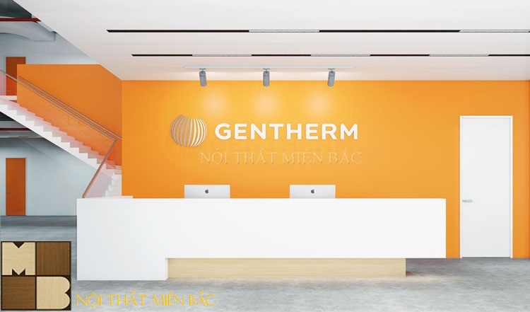  Thiết kế văn phòng đẹp hiện đại Công ty GENTHERM - Quầy lễ tân