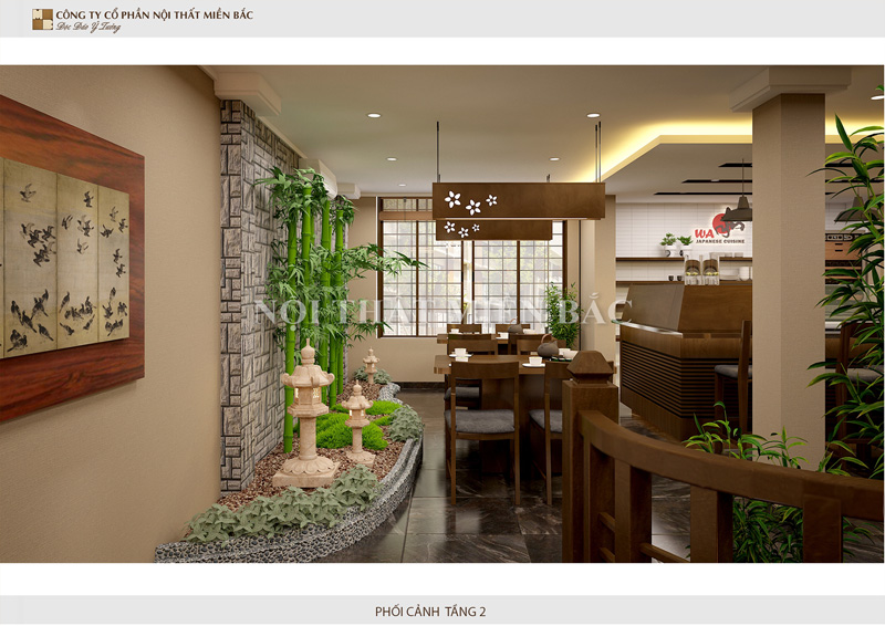 Thiết kế nội thất nhà hàng Nhật Bản với những điểm đặc trưng